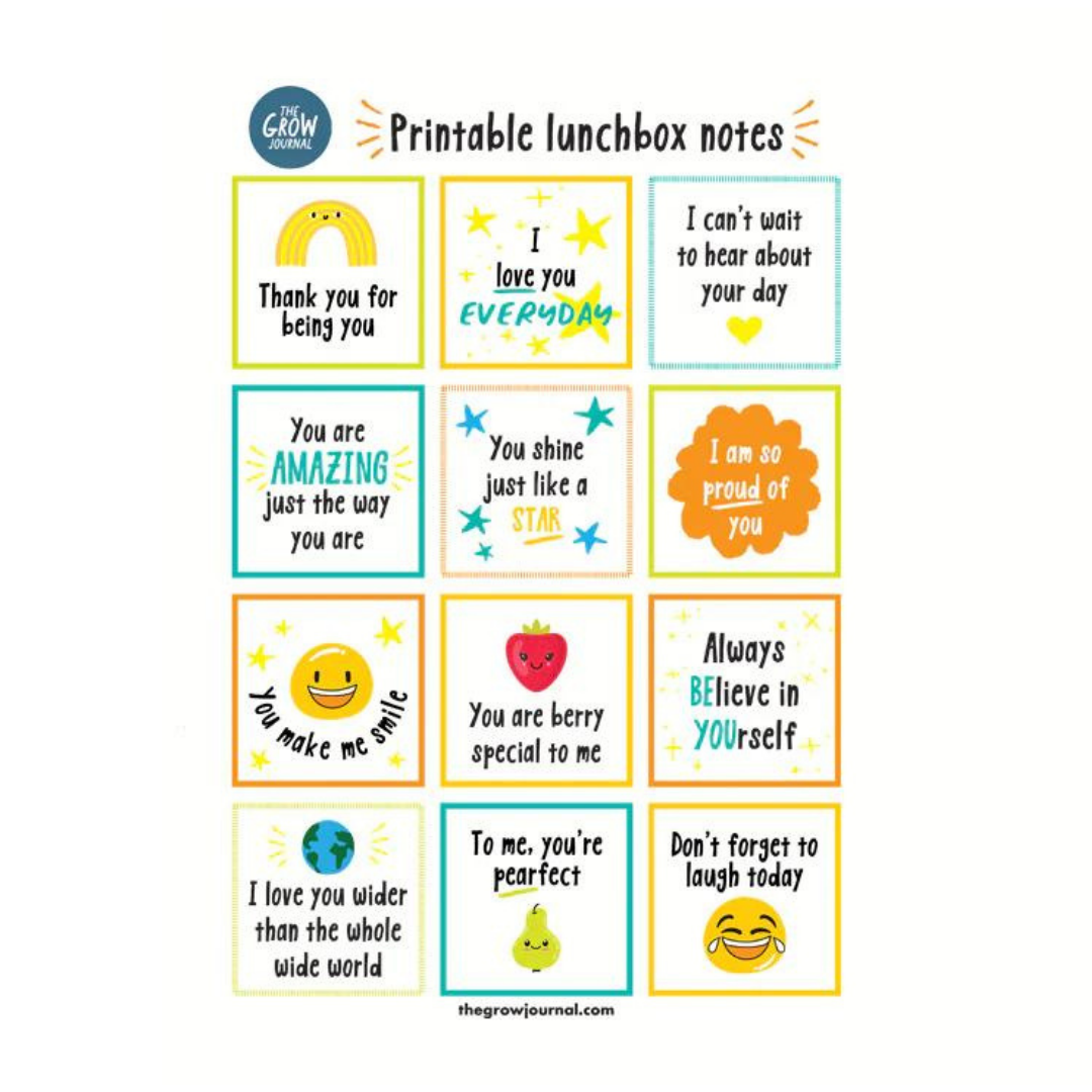 Positive affirmation download for lunchbox