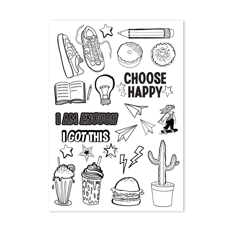 Teen Journal gratitude stickers